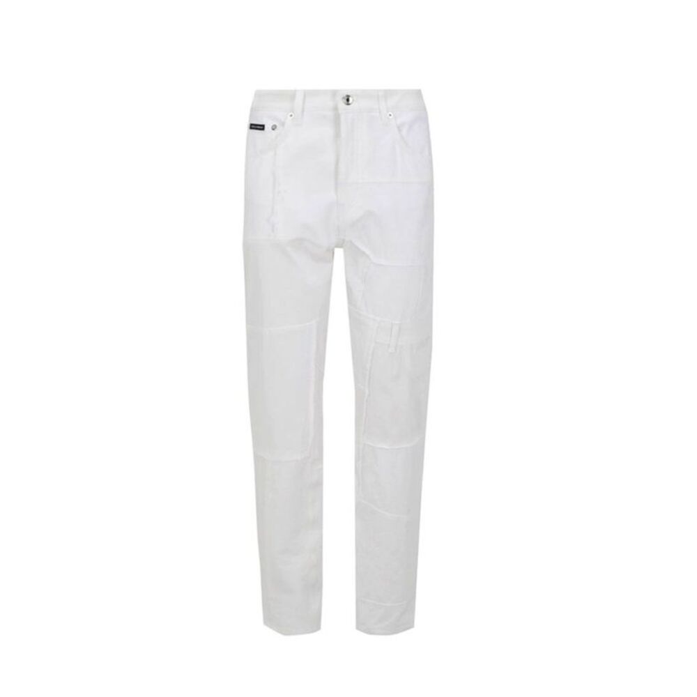 Dolce & Gabbana White Cotton Cargo Women's Pants
